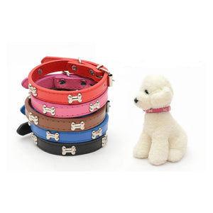 Pet Dog Collar PU Leather Personalized Dog Collar Adjustable Small And Medium Custom Collar Dog Cat Pet Supplies S M L