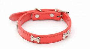 Pet Dog Collar PU Leather Personalized Dog Collar Adjustable Small And Medium Custom Collar Dog Cat Pet Supplies S M L