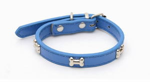 Pet Dog Collar PU Leather Personalized Dog Collar Adjustable Small And Medium Custom Collar Dog Cat Pet Supplies S M L