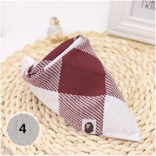 Load image into Gallery viewer, Dog Bandanas Large Pet Scarf Pet Bandana For Dog Cotton Plaid WashableBow ties Collar Cat Dog Scarf Large Dog Accessories
