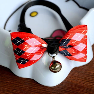 1Pc New Fashion Adjustable Puppy Kitten Dog Cat Pet Bow Tie With Bell Necktie Collar Lovely Pets Grooming Accessories
