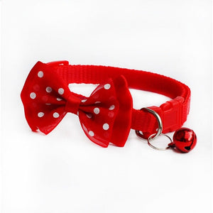 1Pc New Fashion Adjustable Puppy Kitten Dog Cat Pet Bow Tie With Bell Necktie Collar Lovely Pets Grooming Accessories