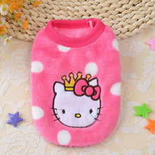 Load image into Gallery viewer, Cute Small Puppy Dog Clothes Bowknot Autumn Winter Leopard Fleece Pet Dog Coat Kitten Doggie Teacup Dog Clothes XXXS XXS Red Pin
