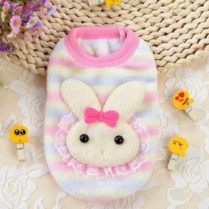 Cute Small Puppy Dog Clothes Bowknot Autumn Winter Leopard Fleece Pet Dog Coat Kitten Doggie Teacup Dog Clothes XXXS XXS Red Pin