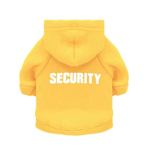 Fashion Dog Cat Clothes Pet Solid Color Coats With SECURITY Letters Printing Cats Dog Outfit Warm Pet Jacket Hoodies