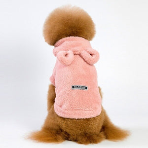 Pink Ears Cat Clothes Winter Pet Puppy Kitten Coat Jacket for Small Medium Dogs Cats Chihuahua Yorkshire Clothing Costume S-2XL