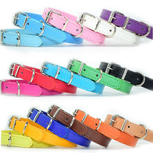 Load image into Gallery viewer, PU Leather Solid Soft Colorful Pet Dog Collar For Small Medium Large Dogs Neck Strap Adjustable Safe Puppy Kitten Cats Collar
