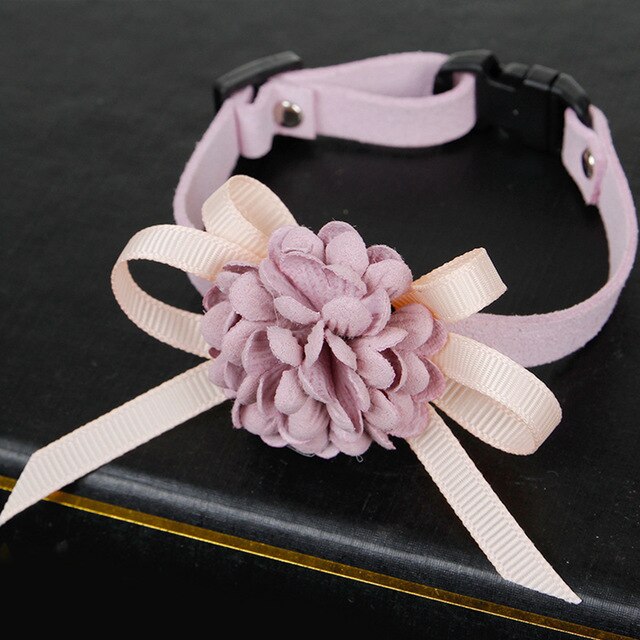 3D Necklace Small Medium Gift Pet Collar Soft With Flowers Lovely Durable Puppy Safe Elegant Adjustable Decoration Dog Cat