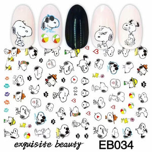 Self-Adhesive cute cartoon Animal Mickey Kumamon Cat 3d Nail Decal Stickers Manicure tools Nail Art Decoration Accessories