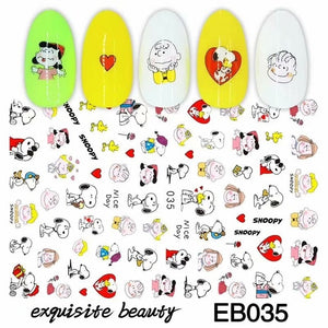 Self-Adhesive cute cartoon Animal Mickey Kumamon Cat 3d Nail Decal Stickers Manicure tools Nail Art Decoration Accessories
