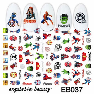 Self-Adhesive cute cartoon Animal Mickey Kumamon Cat 3d Nail Decal Stickers Manicure tools Nail Art Decoration Accessories