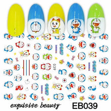 Load image into Gallery viewer, Self-Adhesive cute cartoon Animal Mickey Kumamon Cat 3d Nail Decal Stickers Manicure tools Nail Art Decoration Accessories
