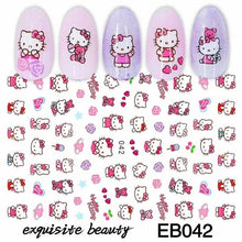 Load image into Gallery viewer, Self-Adhesive cute cartoon Animal Mickey Kumamon Cat 3d Nail Decal Stickers Manicure tools Nail Art Decoration Accessories
