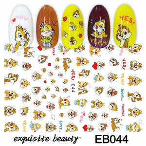 Self-Adhesive cute cartoon Animal Mickey Kumamon Cat 3d Nail Decal Stickers Manicure tools Nail Art Decoration Accessories