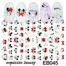 Load image into Gallery viewer, Self-Adhesive cute cartoon Animal Mickey Kumamon Cat 3d Nail Decal Stickers Manicure tools Nail Art Decoration Accessories
