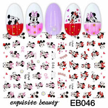 Load image into Gallery viewer, Self-Adhesive cute cartoon Animal Mickey Kumamon Cat 3d Nail Decal Stickers Manicure tools Nail Art Decoration Accessories
