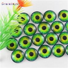 Load image into Gallery viewer, 10-50PCS glass eyes cabochons Round 6MM-30MM Round Dome Dragon Eye Dragon Cat Eye Toys DIY Jewelry Accessory MIX Pupil Eye Cameo
