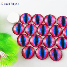 Load image into Gallery viewer, 10-50PCS glass eyes cabochons Round 6MM-30MM Round Dome Dragon Eye Dragon Cat Eye Toys DIY Jewelry Accessory MIX Pupil Eye Cameo
