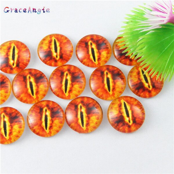 10-50PCS glass eyes cabochons Round 6MM-30MM Round Dome Dragon Eye Dragon Cat Eye Toys DIY Jewelry Accessory MIX Pupil Eye Cameo