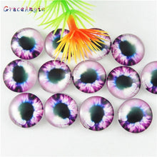 Load image into Gallery viewer, 10-50PCS glass eyes cabochons Round 6MM-30MM Round Dome Dragon Eye Dragon Cat Eye Toys DIY Jewelry Accessory MIX Pupil Eye Cameo
