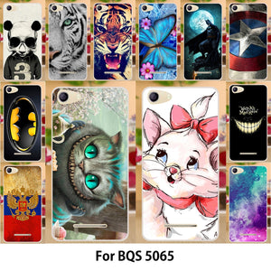Anunob Case For BQ BQS-5065 Choice BQS 5065 Cases Silicone Soft TPU Covers 5.0 inch Painted Cat Pig Tigers Phone Bags Cover