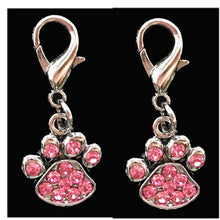 Load image into Gallery viewer, 2pcs Rhinestone Paw Collar pet Charm Pet Jewelry Cat dog collar pendant Bone Necklace Collar Puppy collar accessory
