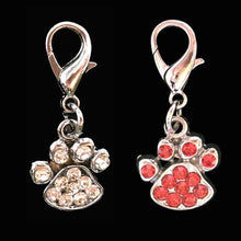 Load image into Gallery viewer, 2pcs Rhinestone Paw Collar pet Charm Pet Jewelry Cat dog collar pendant Bone Necklace Collar Puppy collar accessory
