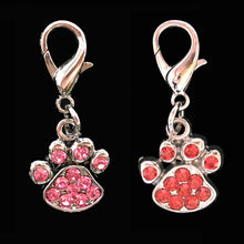 Load image into Gallery viewer, 2pcs Rhinestone Paw Collar pet Charm Pet Jewelry Cat dog collar pendant Bone Necklace Collar Puppy collar accessory
