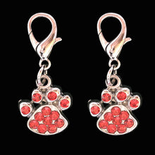 Load image into Gallery viewer, 2pcs Rhinestone Paw Collar pet Charm Pet Jewelry Cat dog collar pendant Bone Necklace Collar Puppy collar accessory
