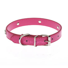 Load image into Gallery viewer, 5 Colors Bone Pet Dog Collar Durable PU Leather Adjustable Puppy Cat Strap Collar XS/S/M/L
