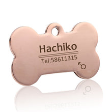 Load image into Gallery viewer, YVYOO Free engraving Stainless steel Pet cat collar accessories customized dog cat ID tag name telephone Multiple languages AA08
