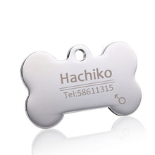 Load image into Gallery viewer, YVYOO Free engraving Stainless steel Pet cat collar accessories customized dog cat ID tag name telephone Multiple languages AA08

