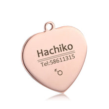 Load image into Gallery viewer, YVYOO Free engraving Stainless steel Pet cat collar accessories customized dog cat ID tag name telephone Multiple languages AA08
