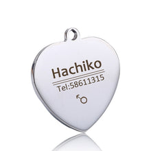 Load image into Gallery viewer, YVYOO Free engraving Stainless steel Pet cat collar accessories customized dog cat ID tag name telephone Multiple languages AA08
