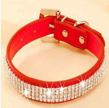 Load image into Gallery viewer, Personalized Dog Cat Pet Collar | BLING PU Leather | Rhinestone Diamante Pet Supplies Dog Accessories Cat Necklace
