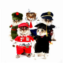 Load image into Gallery viewer, Funny Pet Cat Clothes Policeman Cat Clothes Cute Clothing For Cat Cool Costume Uniform with Hat Nurse Suit Pet Supplies 1c50
