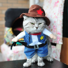 Load image into Gallery viewer, Funny Pet Cat Clothes Policeman Cat Clothes Cute Clothing For Cat Cool Costume Uniform with Hat Nurse Suit Pet Supplies 1c50
