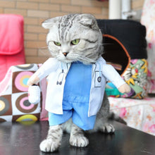 Load image into Gallery viewer, Funny Pet Cat Clothes Policeman Cat Clothes Cute Clothing For Cat Cool Costume Uniform with Hat Nurse Suit Pet Supplies 1c50
