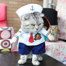 Load image into Gallery viewer, Funny Pet Cat Clothes Policeman Cat Clothes Cute Clothing For Cat Cool Costume Uniform with Hat Nurse Suit Pet Supplies 1c50
