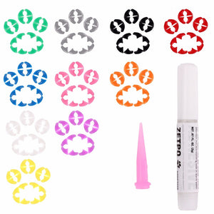 20Pcs Soft Cat Nail Caps Silicone Paw Claw Pet Nails Protector Cover With Glue And Applictor Protection Pet Grooming Accessories