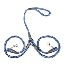 Load image into Gallery viewer, OUTAD Nylon Ribbon Double Dog harness Leash Adjustable Training Leash Cats Dogs Harness Collar Leash Strap Belt Drop Shipping
