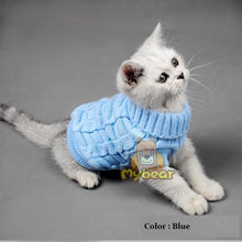 Load image into Gallery viewer, NEW Dog Cat Sweater Sphinx Cat Coat Spagetti Warm Autumn Winter  Pet Jumper Cat Clothes For Small Cat Dog Pets
