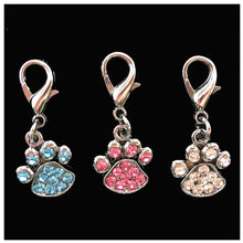 Load image into Gallery viewer, 2pcs Rhinestone Paw Collar pet Charm Pet Jewelry Cat dog collar pendant Bone Necklace Collar Puppy collar accessory
