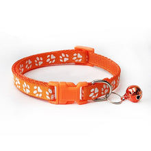 Load image into Gallery viewer, 1pcs Pet Collar with Bell Lovely Small Footprint Flower Adjustable Strap Nylon Fabric Puppy Teddy Cat Kitten collier chien
