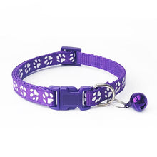 Load image into Gallery viewer, 1pcs Pet Collar with Bell Lovely Small Footprint Flower Adjustable Strap Nylon Fabric Puppy Teddy Cat Kitten collier chien
