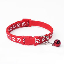 Load image into Gallery viewer, 1pcs Pet Collar with Bell Lovely Small Footprint Flower Adjustable Strap Nylon Fabric Puppy Teddy Cat Kitten collier chien
