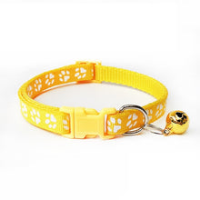 Load image into Gallery viewer, 1pcs Pet Collar with Bell Lovely Small Footprint Flower Adjustable Strap Nylon Fabric Puppy Teddy Cat Kitten collier chien
