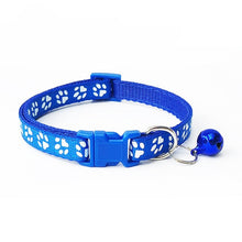 Load image into Gallery viewer, 1pcs Pet Collar with Bell Lovely Small Footprint Flower Adjustable Strap Nylon Fabric Puppy Teddy Cat Kitten collier chien

