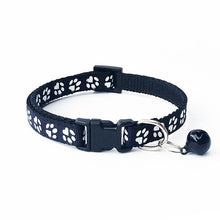 Load image into Gallery viewer, 1pcs Pet Collar with Bell Lovely Small Footprint Flower Adjustable Strap Nylon Fabric Puppy Teddy Cat Kitten collier chien
