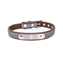 Load image into Gallery viewer, Engrave Reflective Dog Collar Custom Leather Pet Collars Cat ID Tag For Small Medium Large Pets Name Tel NO. Chains Dogs Gift
